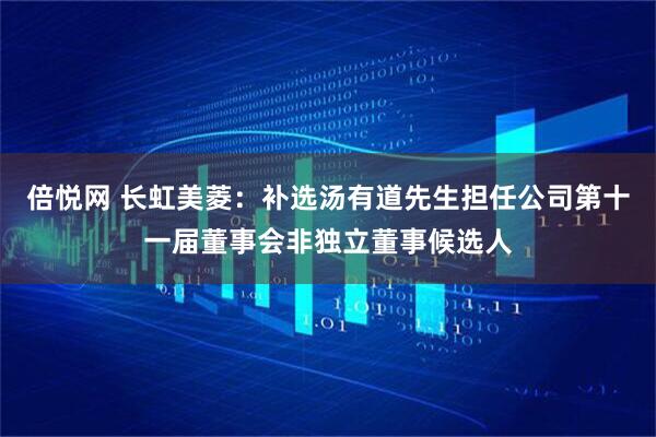 倍悦网 长虹美菱：补选汤有道先生担任公司第十一届董事会非独立董事候选人
