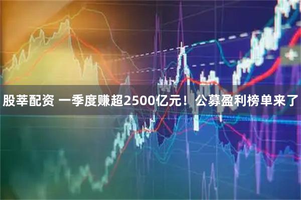 股莘配资 一季度赚超2500亿元！公募盈利榜单来了
