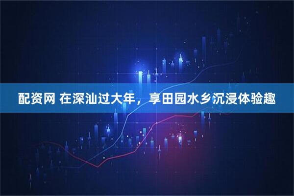 配资网 在深汕过大年，享田园水乡沉浸体验趣